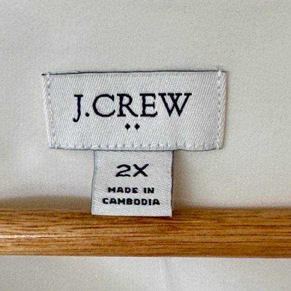 NEW J.Crew Popover Placket Blouse in Ivory Career Preppy Sheer Boho Plus Size 2X - Picture 8 of 11